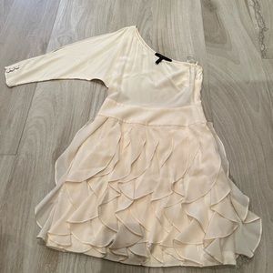 BCBG silk one shoulder dress